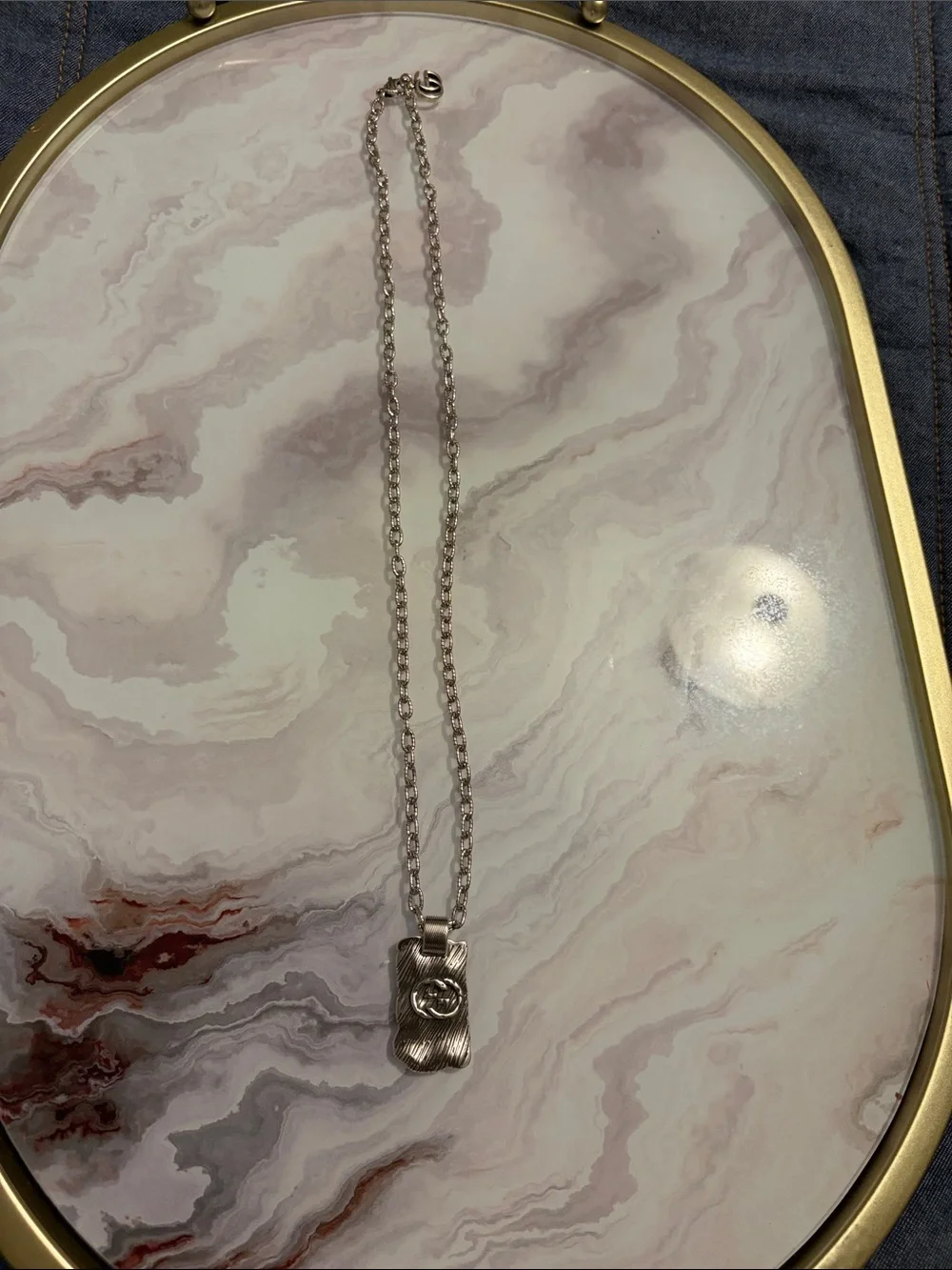 Designer Dog Tag Pendant Necklace